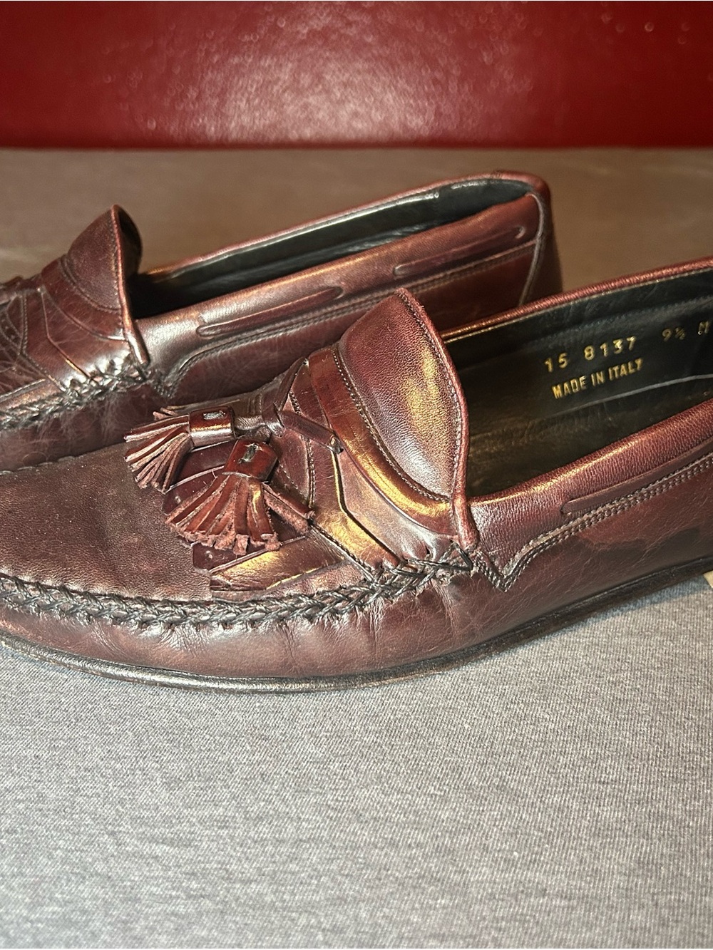 Johnston & Murphy Brown Leather Tassel Loafers